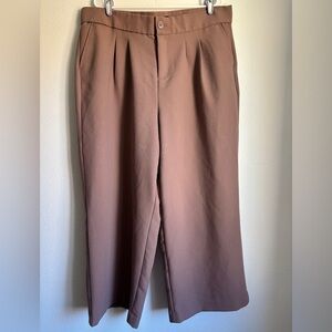 Wide Leg Tailored Twill Pant Torrid 16R Dusty Purple